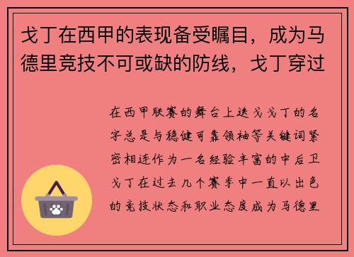 戈丁在西甲的表现备受瞩目，成为马德里竞技不可或缺的防线，戈丁穿过的球衣号码